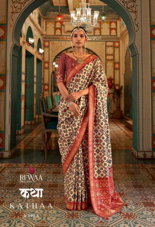 Rewaa Katha Fancy Patola Silk Saree collection